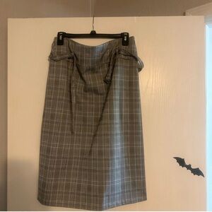 Gray Plaid Women's Skirt